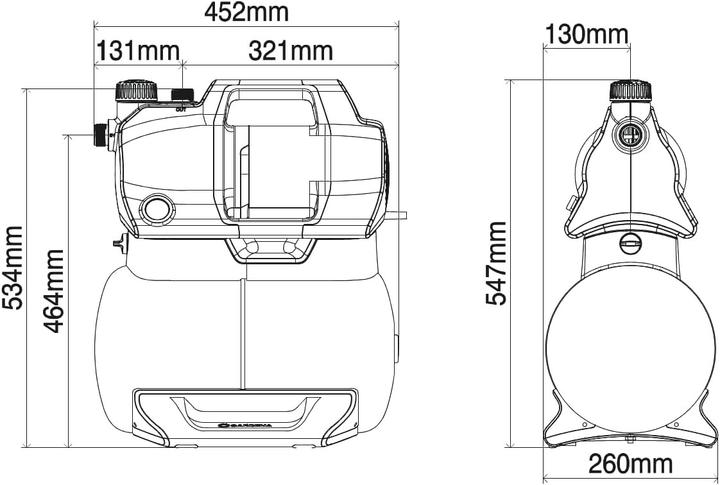 Actual product image Gardena Hydrophor Set 3800 Silent 09064-20 (Domestic water pump)