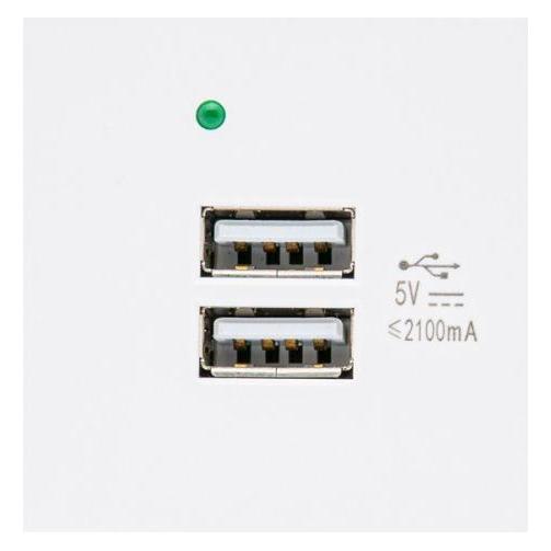 Maclean USBx2-Buchse Mit Ladegerät, Dual, 2, 1 A Schnellladung, Weiss, MCE728W, Usb Ladegerät, Weiss