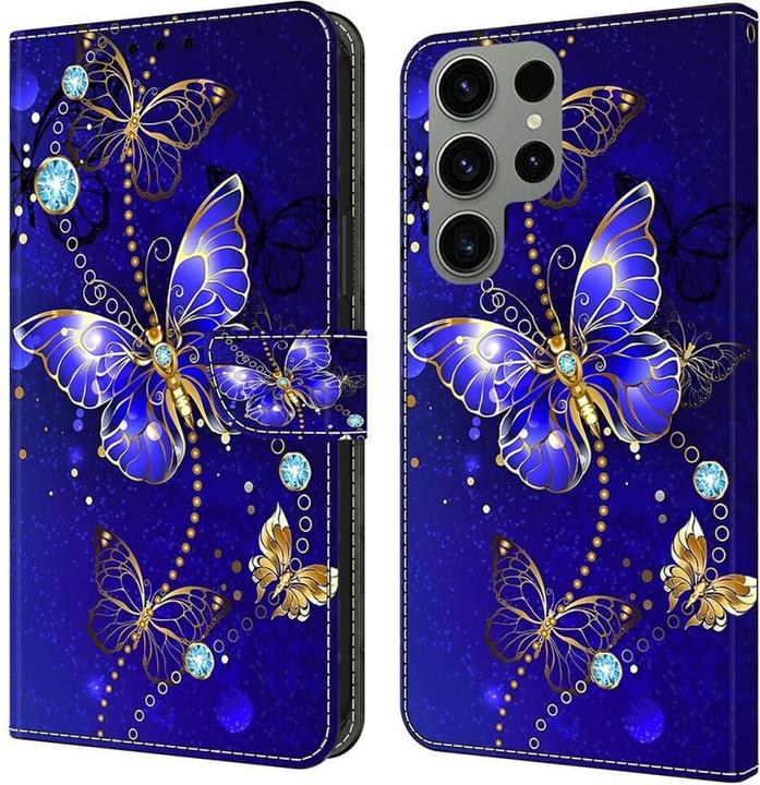 Actual product image Cover-Discount 3D effect case Butterfly blue (Samsung Galaxy S24 Ultra)