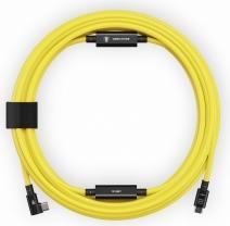 Actual product image Cobra CobraTether USB-C Cable 10Gbit 10m Straight to 90 Ÿellow (10 m, USB 3.2 Gen 1)