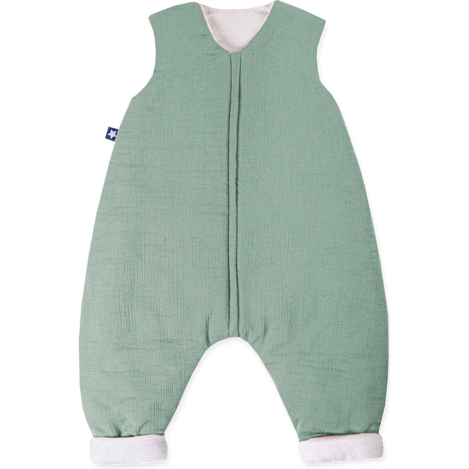 Julius Zöllner, Babyschlafsack, Baby-Winterschlafsack Jumper gefüttert Musselin Grün 80 cm (80 cm)