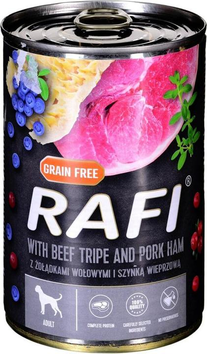 Produktbild Dolina noteci Rafi Rindermagen mit Schinken - Nassfutter für Hunde - 400g (Adult, 1 Stk., 400 g)