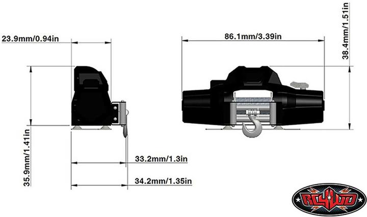Actual product image Rc4Wd WARN winch Zeon 10