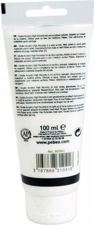 Actual product image Pebeo Studio Acrylics Fine Acrylic (Bright white, 100 ml)