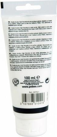 Actual product image Pebeo Studio Acrylics Fine Acrylic (Bright white, 100 ml)