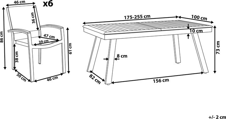 Produktbild Beliani Pereta (255 cm)
