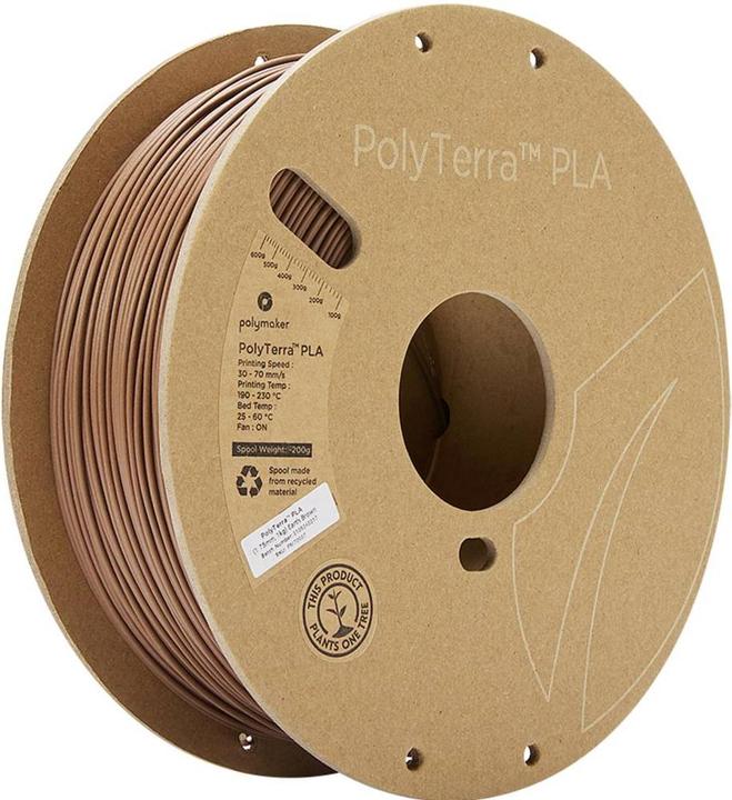 Polymaker PolyTerra (PLA, 1.75 mm, 1000 g, Braun)