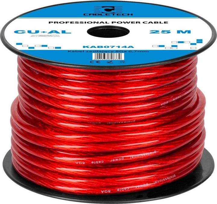 Cabletech Car cable 8Ga OD6.7mm CU + AL 25m (25 m)