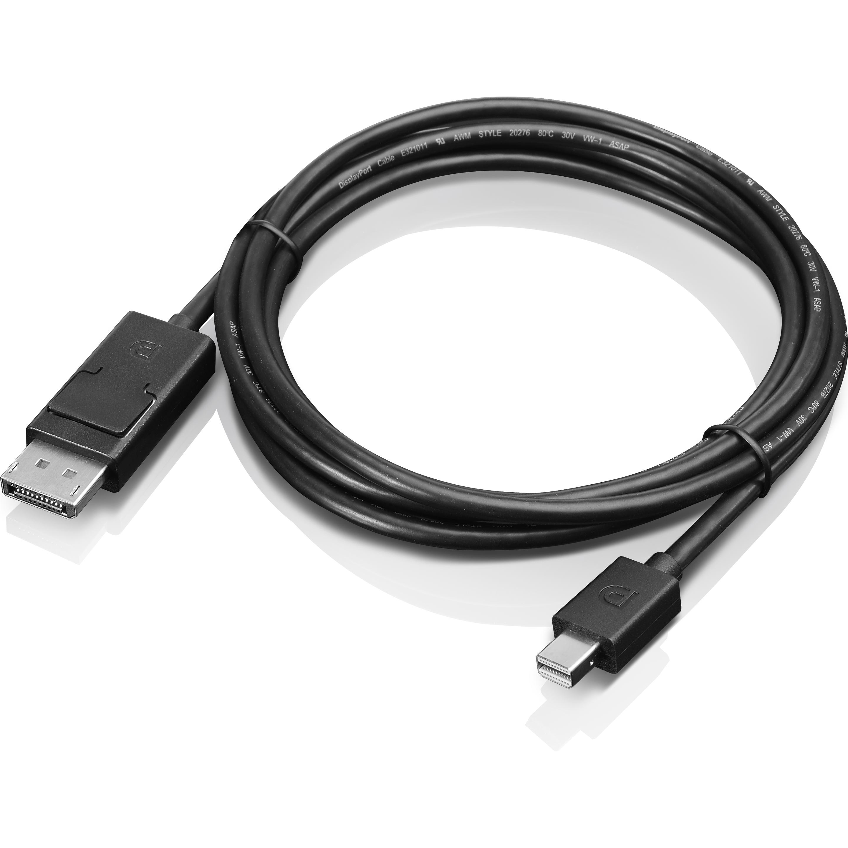 Lenovo Mini-Disp.P.-to-Disp.P. Cavo (2 m), Cavo video, Nero