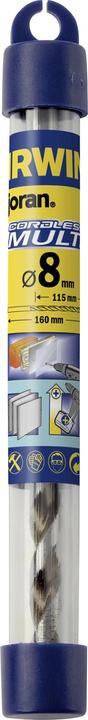 Actual product image Irwin 10501932, Drill, TwistBit, 8 mm, 12 cm, Brick, Glass, Lightweight concrete, Marble, Sheet metal (8 mm)