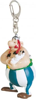 Actual product image Plastoy Asterix: Obelix Holding Dogmatix 13 cm Keychain