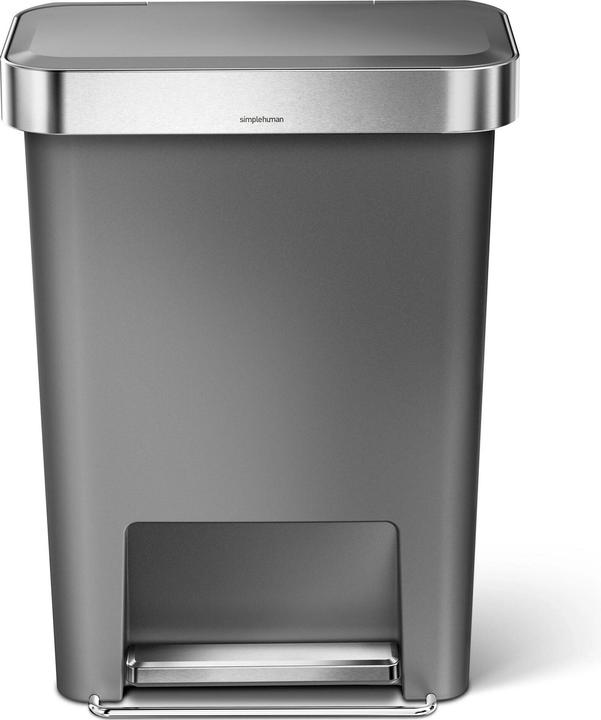 Simplehuman Rectangular pedal bin with bag compartment 45L CW1386 With swing lid technology (45 l)