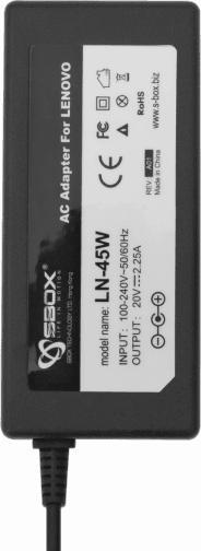 Actual product image Sbox Adapter for Lenovo notebooks LN-45W (45 W)