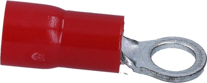 Produktbild Kalitec 100 Stück RKSRM3 Ringkabelschuh 0,5-1,5mm² I teilisoliert M3 rot I Kupfer I PVC Kragen I zum