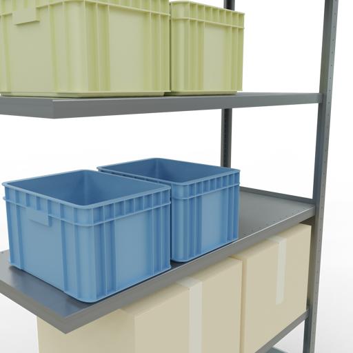 Actual product image Schulte Lagertechnik MULTIplus250 boltless add-on bay system with length bolts