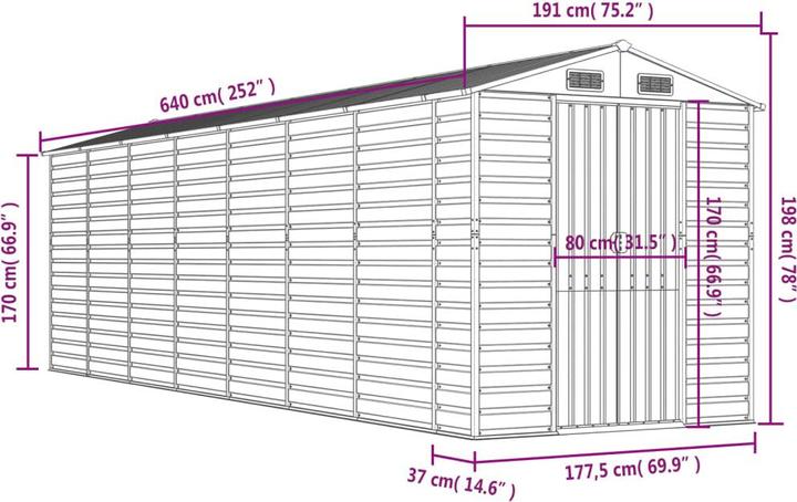 Produktbild vidaXL Gartenhaus