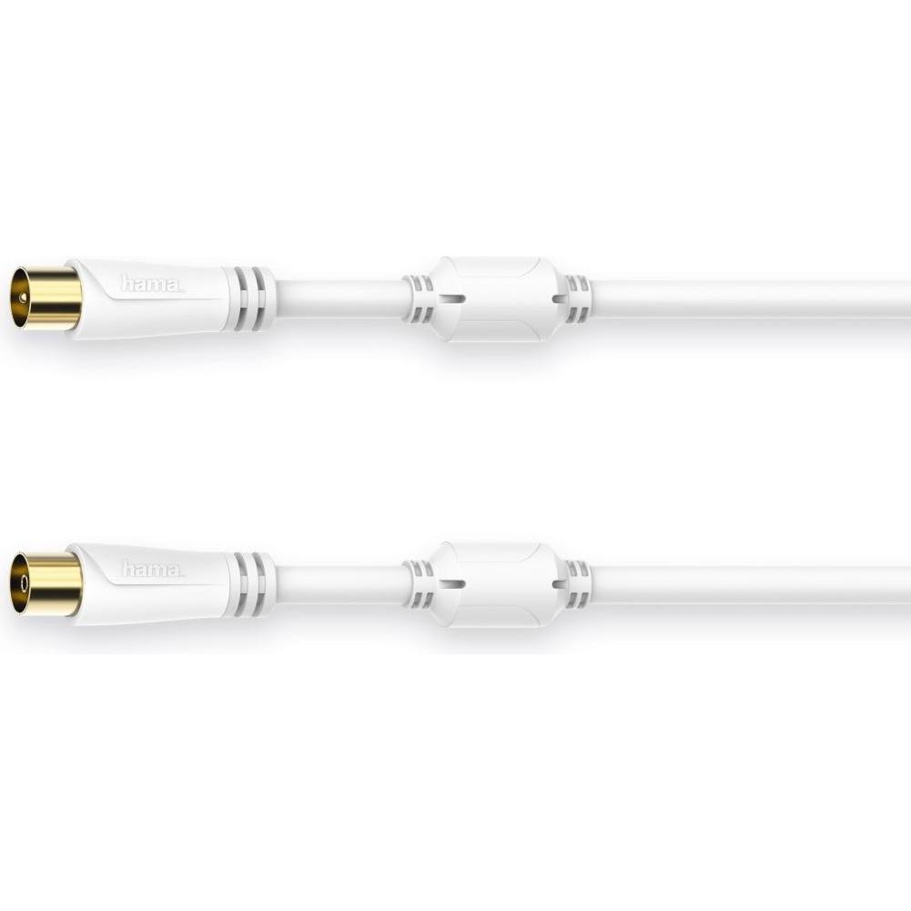 Thumbnail - Hama Antennen-Kabel, Koax-Stecker - Koax-Kupplung, vergoldet, 10,0 m, 100 dB (100 dB, Antennenkabel), Antennenkabel