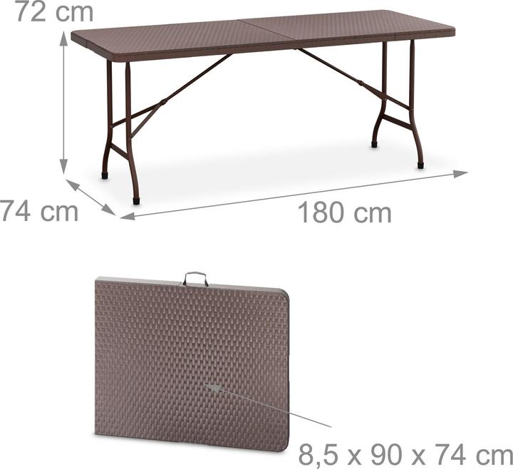 Actual product image Relaxdays Garden table (180 cm)