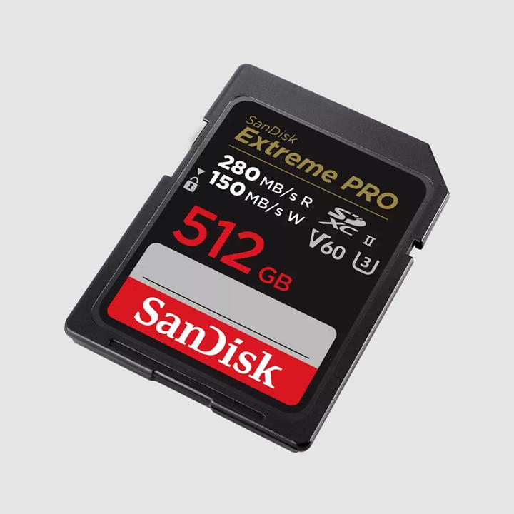 Image du produit SANDISK Extreme PRO UHS-II V60 (512 Go, SDXC, U3, UHS-II)