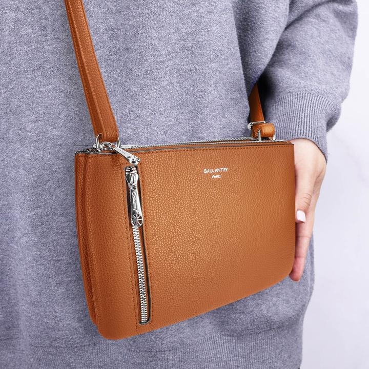Produktbild Gallantry Schwarze Handtasche aus genarbtem