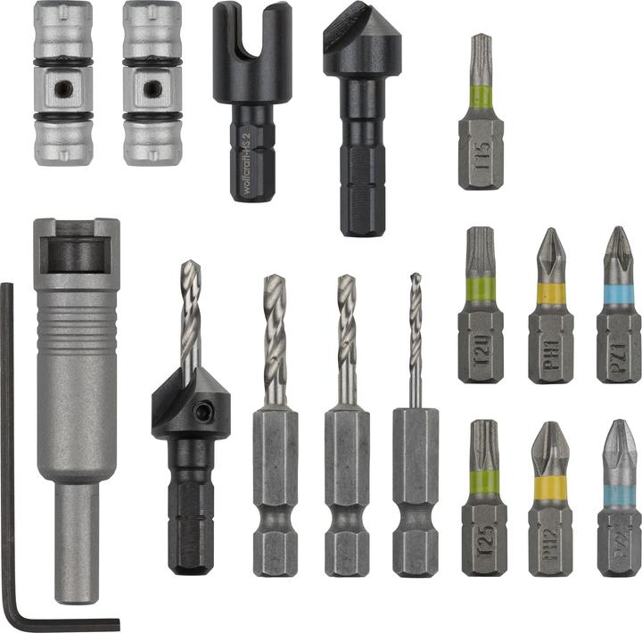 Image du produit wolfcraft wolfcraft 1 Flipbit-Set All-In-One (1/4", 1/32", 1/10, 3/4", 3/8", tige de 6/32, 1/8, 5/16", 1/2")
