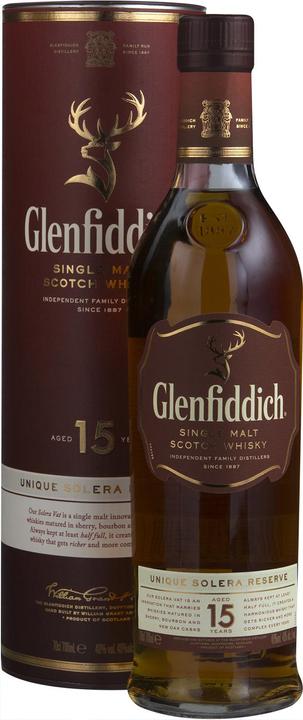 Image du produit Glenfiddich 15 ans Solera (Single Malt, Scotch Whisky, 1 x 70 cl)