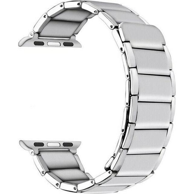 Thumbnail - Strap-it Stahlarmband (Edelstahl, Apple Watch), Uhrenarmband, Silber