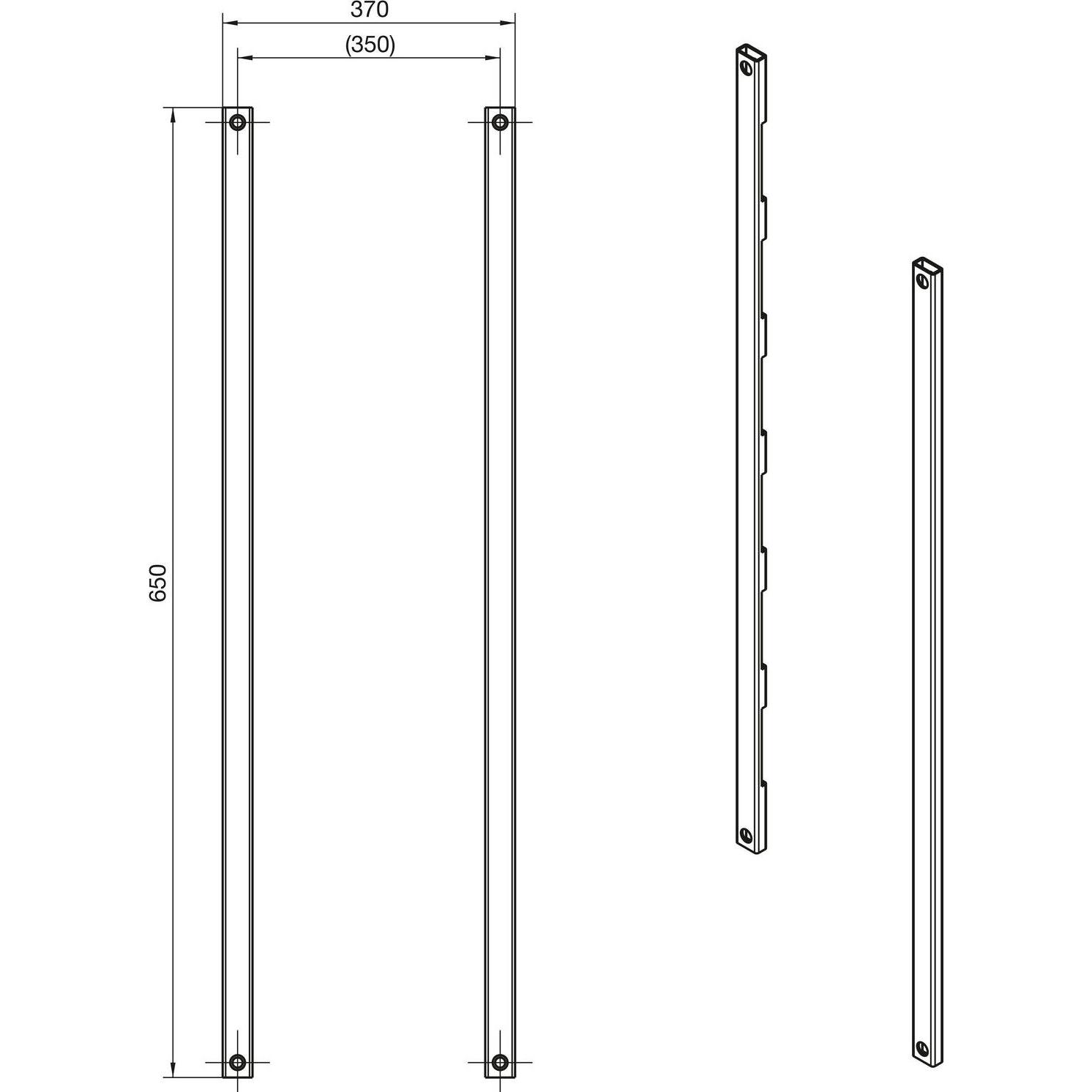 Thumbnail - Vauth-Sagel, Möbelausstattung, VS ADD DOOR Rasterprofil 650 mm Lavagrau (2 Stk.)