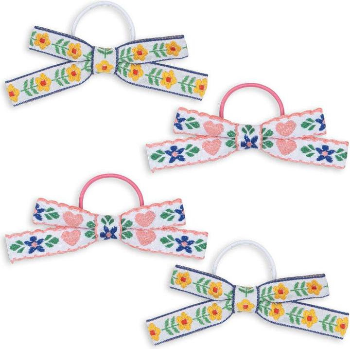 Produktbild Konges Slojd 4Pack Haargummis Schleife White (Haargummi Set)