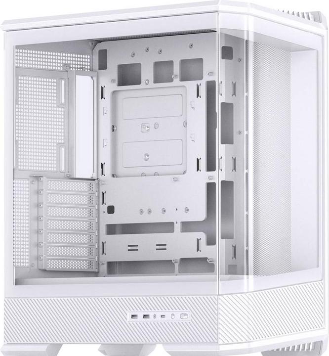 Produktbild Jonsbo D400 PC-Gehäuse, Midi Tower, ATX, Tempered Glass - weiss (ATX, mATX, Mini-ITX)