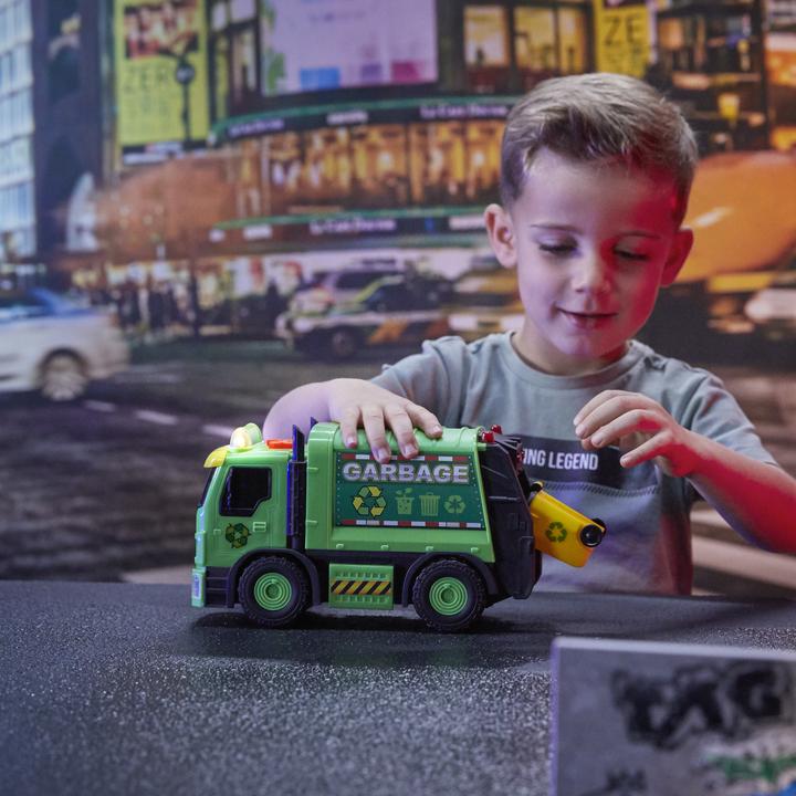 Produktbild Nikko 20191 City Service Fleet Müllwagen, Müllauto mit Tonne, Hebefunktion, Licht un...