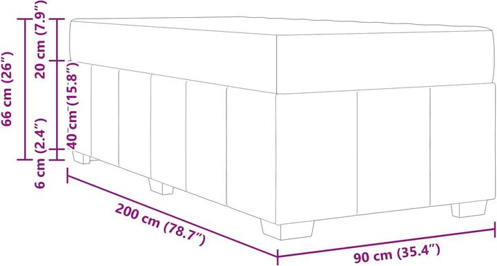 Produktbild vidaXL Bettgestell (90 x 200 cm)