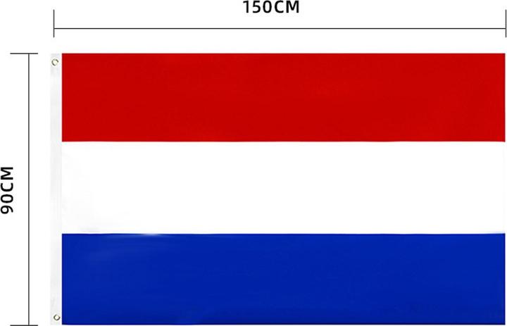 Produktbild Lobwerk Niederlande Netherlands Flagge mit Ösen Fahne 150x90 Metalösen Wetterfest Fahnenmast (90 x 150 cm)