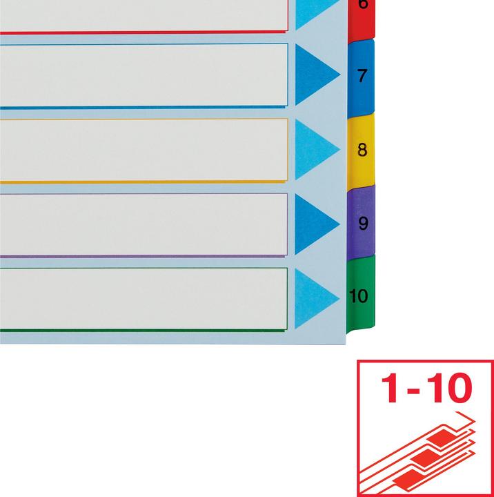Image du produit Esselte - diviseur - 10 pièces - pour A4 Maxi - onglet (pack de 10)
