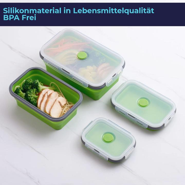 Produktbild König Design Gefrier Dosen Lebensmittel Vorrats Behälter Frischhaltedosen Deckel Faltbar (0.50 l)