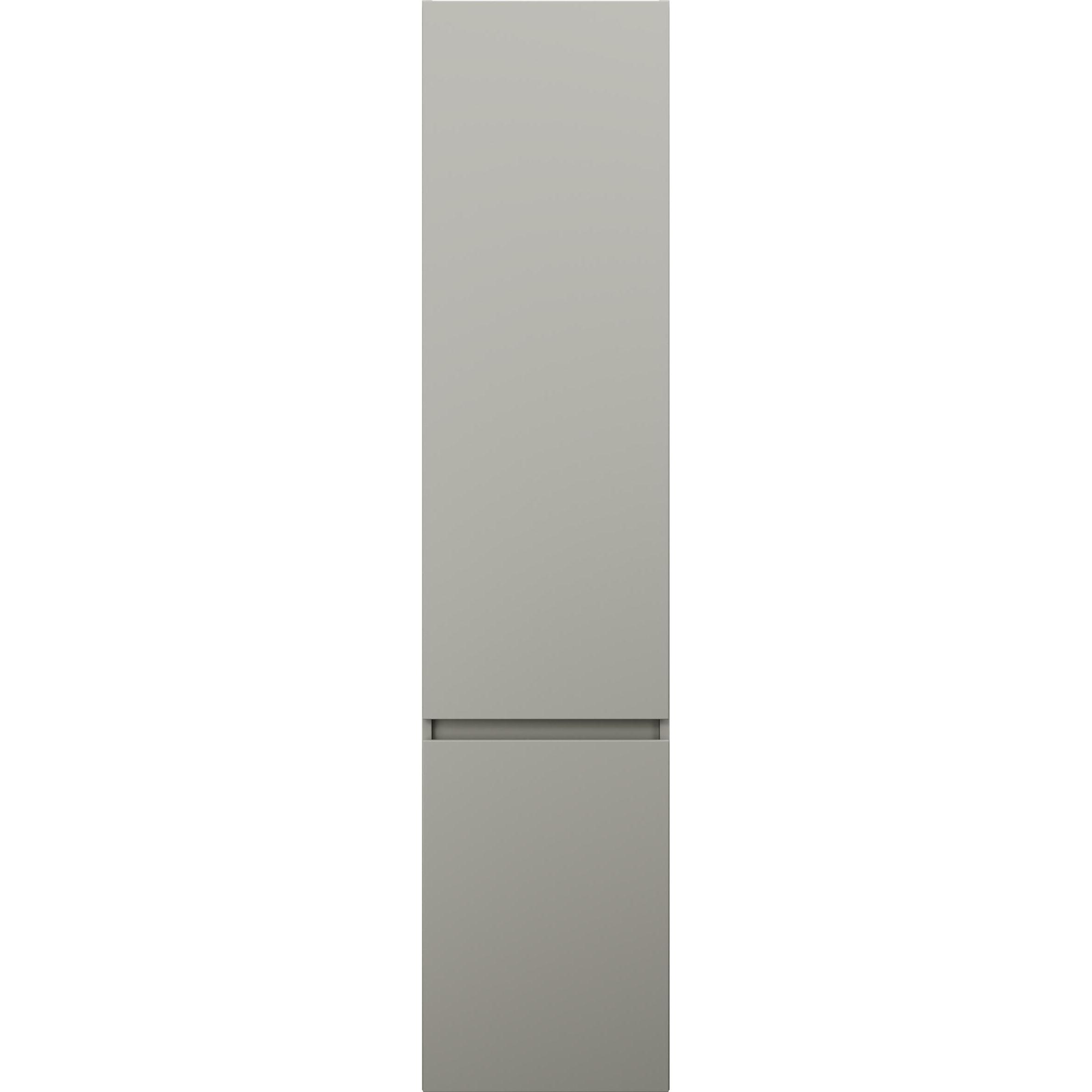 burgbad, Badezimmerschrank, Lin20 Hochschrank Wandhängend mit 2 Türen, Tiefe 245mm, Türanschlag links, 400x245x1760mm
