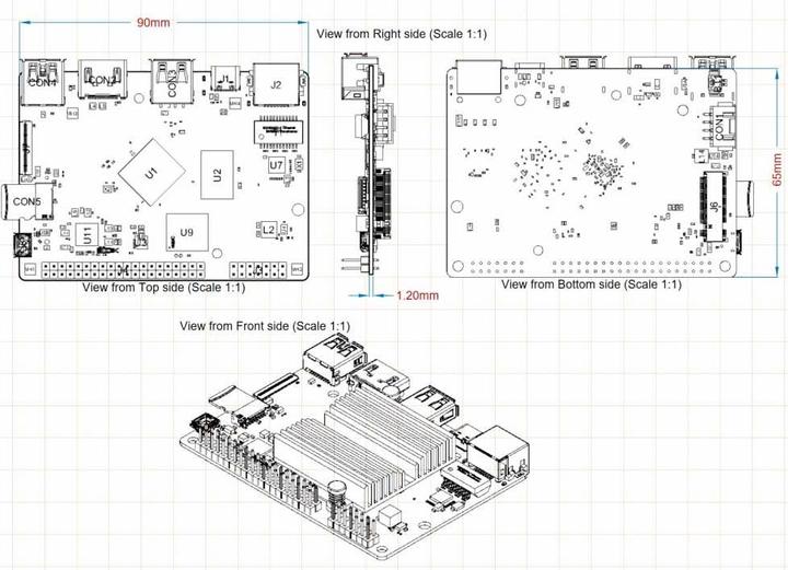 Nutritional values and ingredients Odroid M1S single-board computer with IO header, 4 GB RAM
