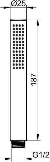 Actual product image Keuco 56080130100 Wand hand shower Edition Atelier 56080 (1 Beam types, 12 l/min)