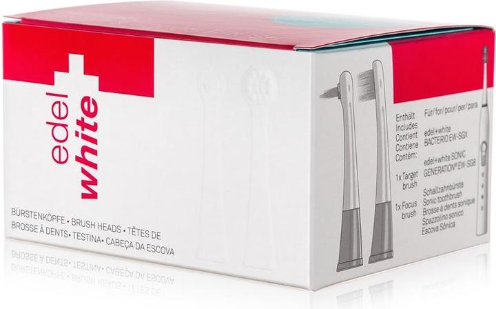 Produktbild Edel + White Bacterio Target&Focus Sonic Ersatzbürstenköpfe (2 x)