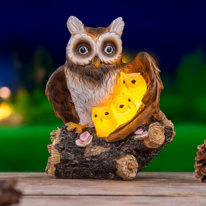 Produktbild Rewe LED-Solar Eule Gartenfigur