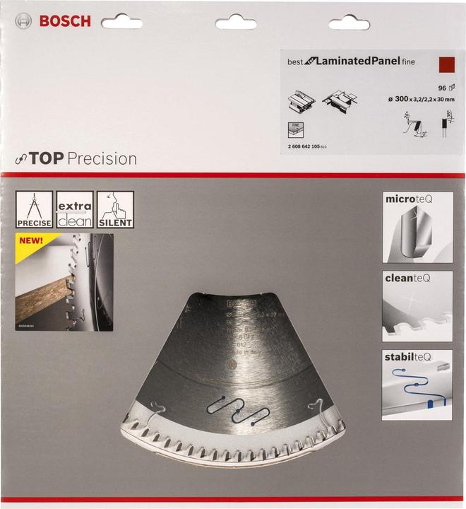 Produktbild Bosch Professional Zubehör Kreissägeblatt Top Precision Best for Laminated Panel Fine 300x30x3,2 mm, 96