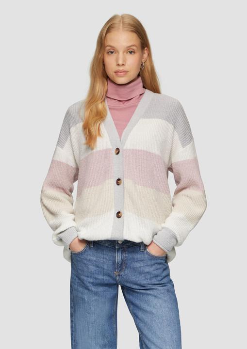 Produktbild s.Oliver Strickjacke Flauschige Oversize-Strickjacke (S)