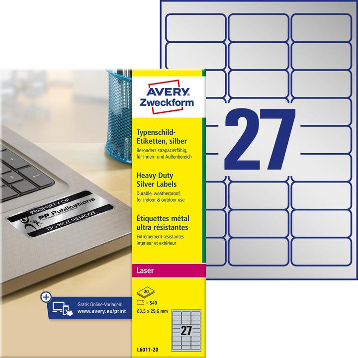 Produktbild Avery Typenschild-Etiketten