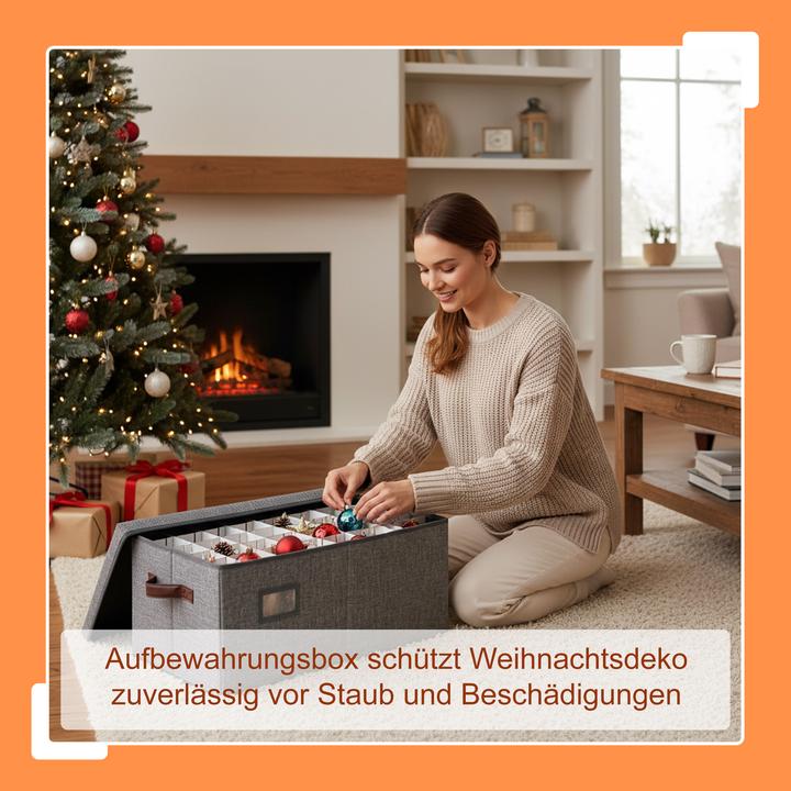 Produktbild Relaxdays Weihnachtskugel-Aufbewahrungsbox (66.50 cm)