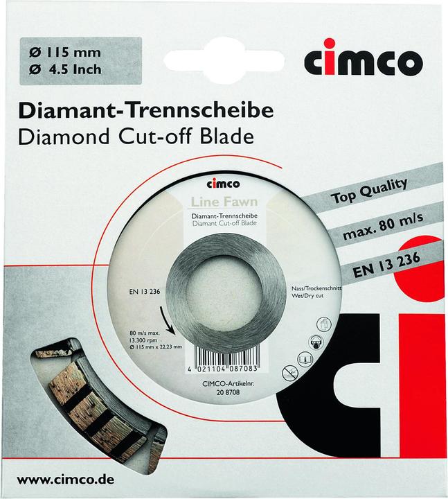 Produktbild Cimco Diamanttrennscheibe