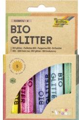Actual product image Folia Organic Glitter Rinbow L Glitter assorted colours (10 x)