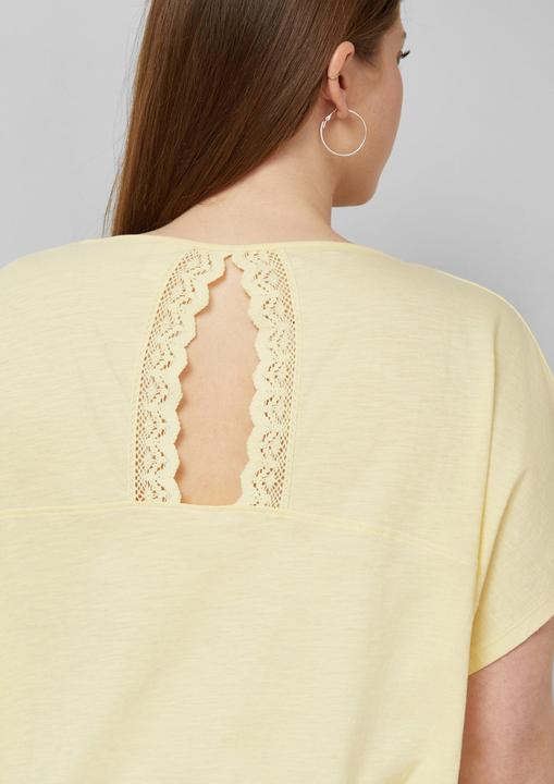 Produktbild s.Oliver Baumwollshirt mit Spitzeneinsatz (44)