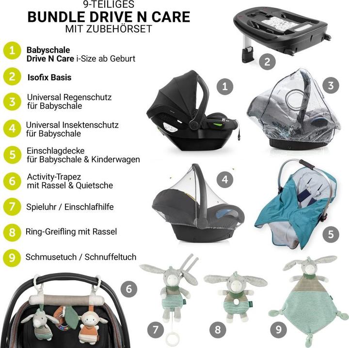 Actual product image Hauck Babyschalen-Set Drive N Care Set i-Size (40 (Baby car seat)