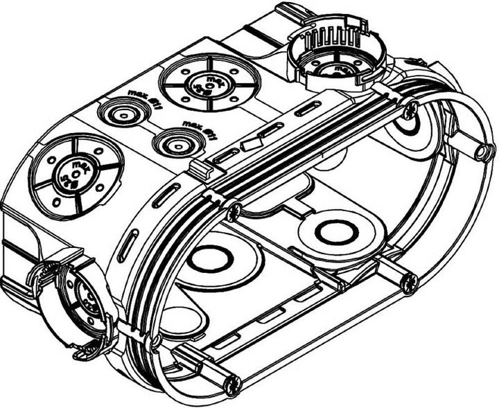 Produktbild OBO Bettermann UP Geräte-Verbindungsdose doppelte Ausführung, luftdicht
