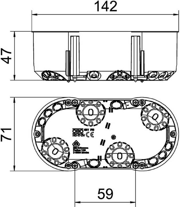 Produktbild OBO Bettermann HW Gerätedose
